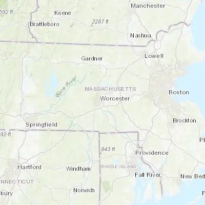 Map showing location of Hamilton Worcester (42.256200, -71.767570)