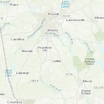 Map showing location of Hampton (33.387060, -84.282980)