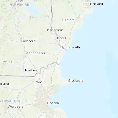 Map showing location of Hampton (42.937590, -70.838940)