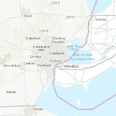 Map showing location of Hamtramck (42.392820, -83.049640)