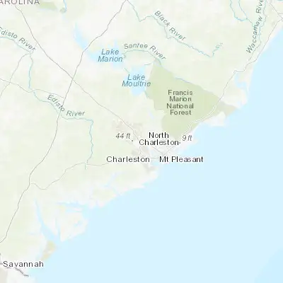Map showing location of Hanahan (32.918510, -80.022030)