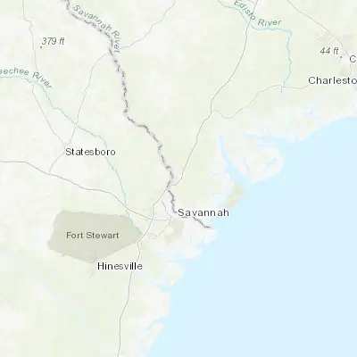 Map showing location of Hardeeville (32.287140, -81.080670)