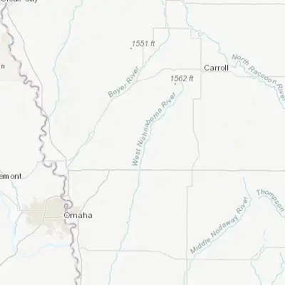 Map showing location of Harlan (41.653040, -95.325550)