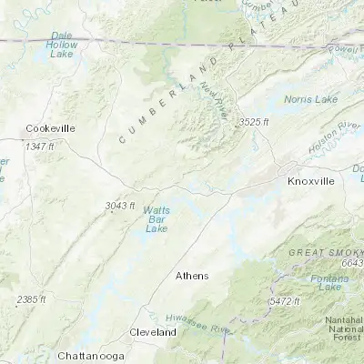 Map showing location of Harriman (35.933960, -84.552440)