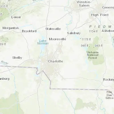 Map showing location of Harrisburg (35.323950, -80.657840)