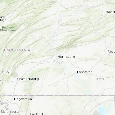 Map showing location of Harrisburg (40.273700, -76.884420)