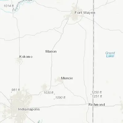 Map showing location of Hartford City (40.451150, -85.369970)