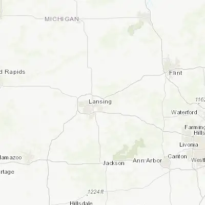 Map showing location of Haslett (42.746980, -84.401080)
