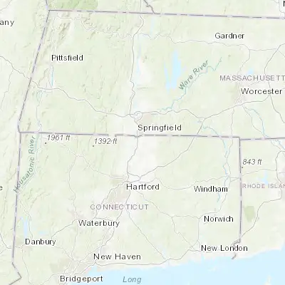 Map showing location of Hazardville (41.987320, -72.544810)