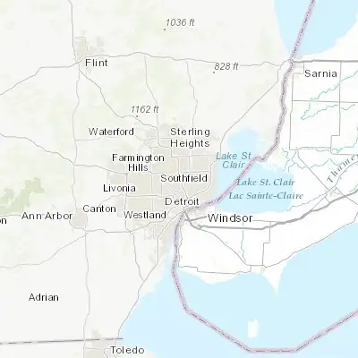 Map showing location of Hazel Park (42.462540, -83.104090)