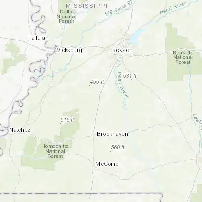 Map showing location of Hazlehurst (31.860440, -90.395930)