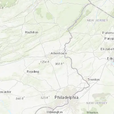 Map showing location of Hellertown (40.579540, -75.340730)