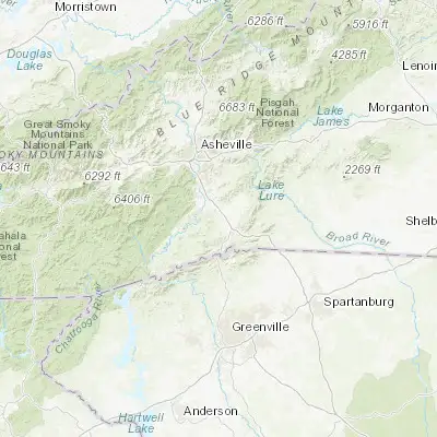 Map showing location of Hendersonville (35.318730, -82.460950)