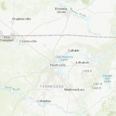 Map showing location of Hendersonville (36.304770, -86.620000)