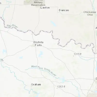 Map showing location of Henrietta (33.817320, -98.195320)