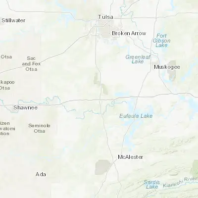 Map showing location of Henryetta (35.439830, -95.981940)