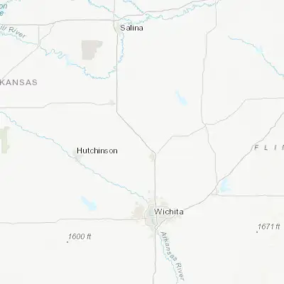 Map showing location of Hesston (38.138340, -97.431430)