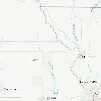 Map showing location of Hiawatha (39.852500, -95.535820)
