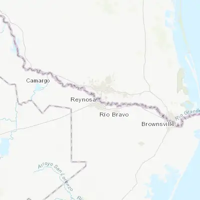 Map showing location of Hidalgo (26.100350, -98.263070)