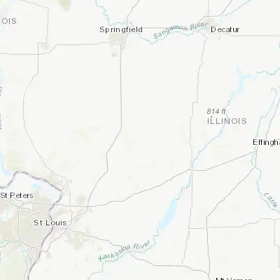 Map showing location of Hillsboro (39.161280, -89.495400)