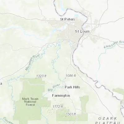Map showing location of Hillsboro (38.232280, -90.562900)
