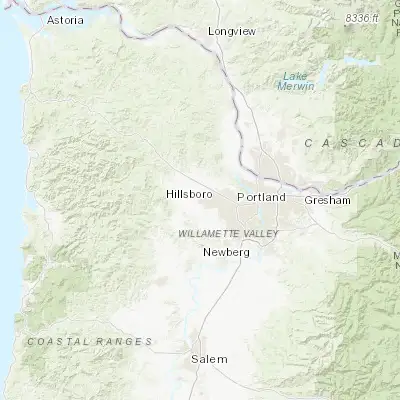 Map showing location of Hillsboro (45.522890, -122.989830)