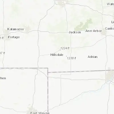 Map showing location of Hillsdale (41.920050, -84.630510)