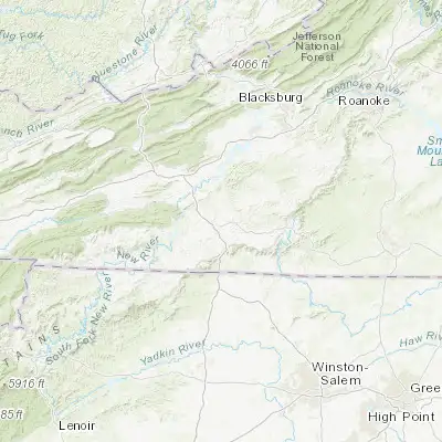 Map showing location of Hillsville (36.762630, -80.734790)