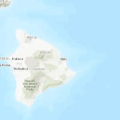 Map showing location of Hilo (19.729910, -155.090730)