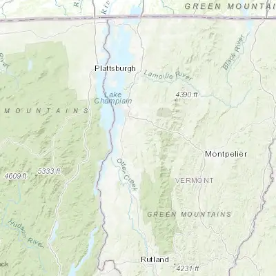 Map showing location of Hinesburg (44.329220, -73.110680)