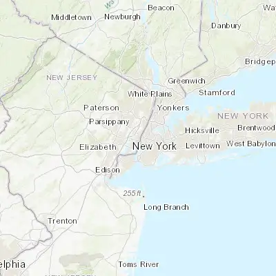 Map showing location of Hoboken (40.743990, -74.032360)