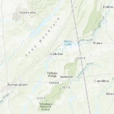 Map showing location of Hokes Bluff (33.998150, -85.866360)