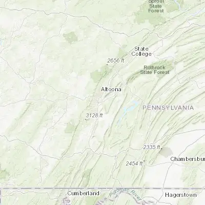 Map showing location of Hollidaysburg (40.427290, -78.388900)