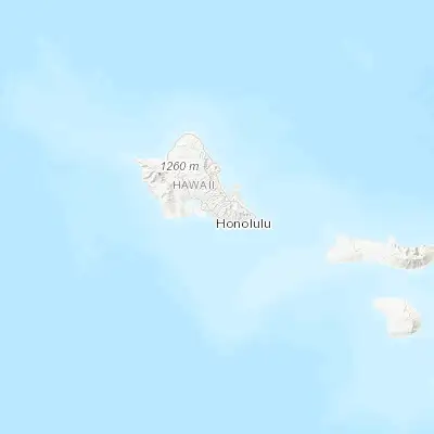 Map showing location of Honolulu (21.306940, -157.858330)
