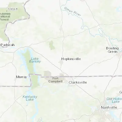 Map showing location of Hopkinsville (36.865610, -87.491170)