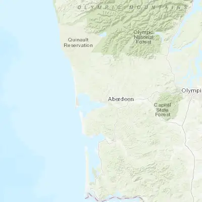 Map showing location of Hoquiam (46.980920, -123.889330)