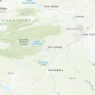 Map showing location of Hot Springs National Park (34.531700, -93.063770)
