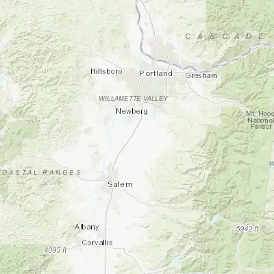 Map showing location of Hubbard (45.182340, -122.807870)