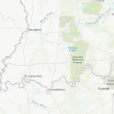 Map showing location of Huntingburg (38.298940, -86.955000)