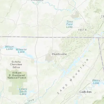 Map showing location of Huntsville (34.730400, -86.585940)