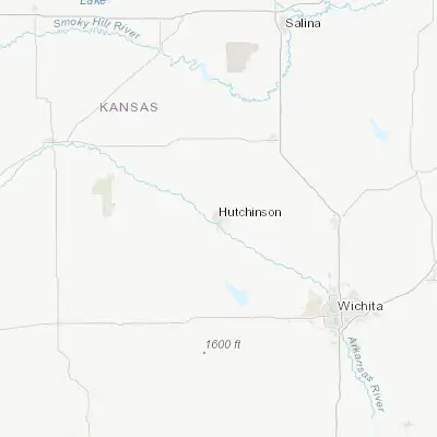 Map showing location of Hutchinson (38.060840, -97.929770)