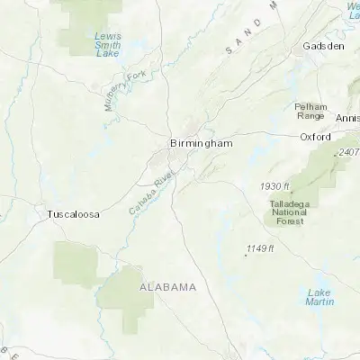 Map showing location of Indian Springs Village (33.355390, -86.754430)