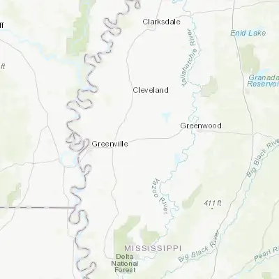 Map showing location of Indianola (33.450950, -90.655090)