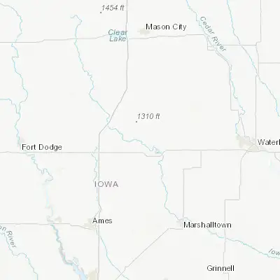 Map showing location of Iowa Falls (42.522480, -93.251310)