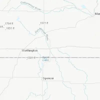 Map showing location of Jackson (43.620790, -94.988600)