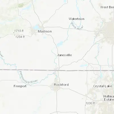 Map showing location of Janesville (42.682790, -89.018720)