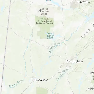 Map showing location of Jasper (33.831220, -87.277510)