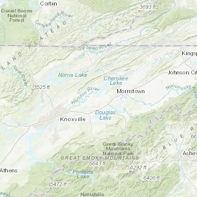 Map showing location of Jefferson City (36.122310, -83.492400)