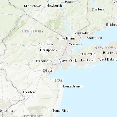 Map showing location of Jersey City (40.728160, -74.077640)