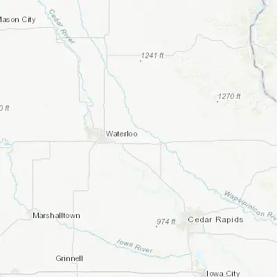 Map showing location of Jesup (42.475540, -92.063790)